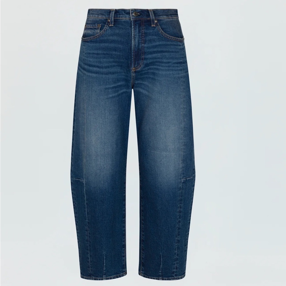 Pistola Petite Eli High Rise Barrel Jean in Mixer